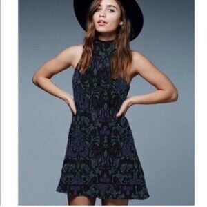 Free People Mini Amelia Jacquard Mockneck Halter Dress